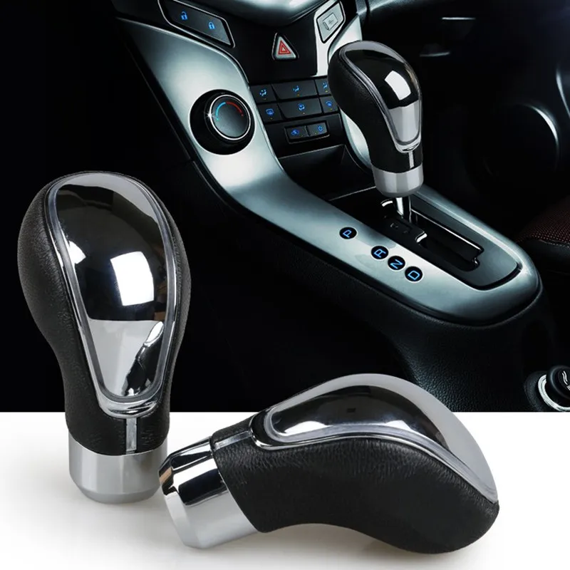 car styling LED emitting induction Gear shift knob / leather universal