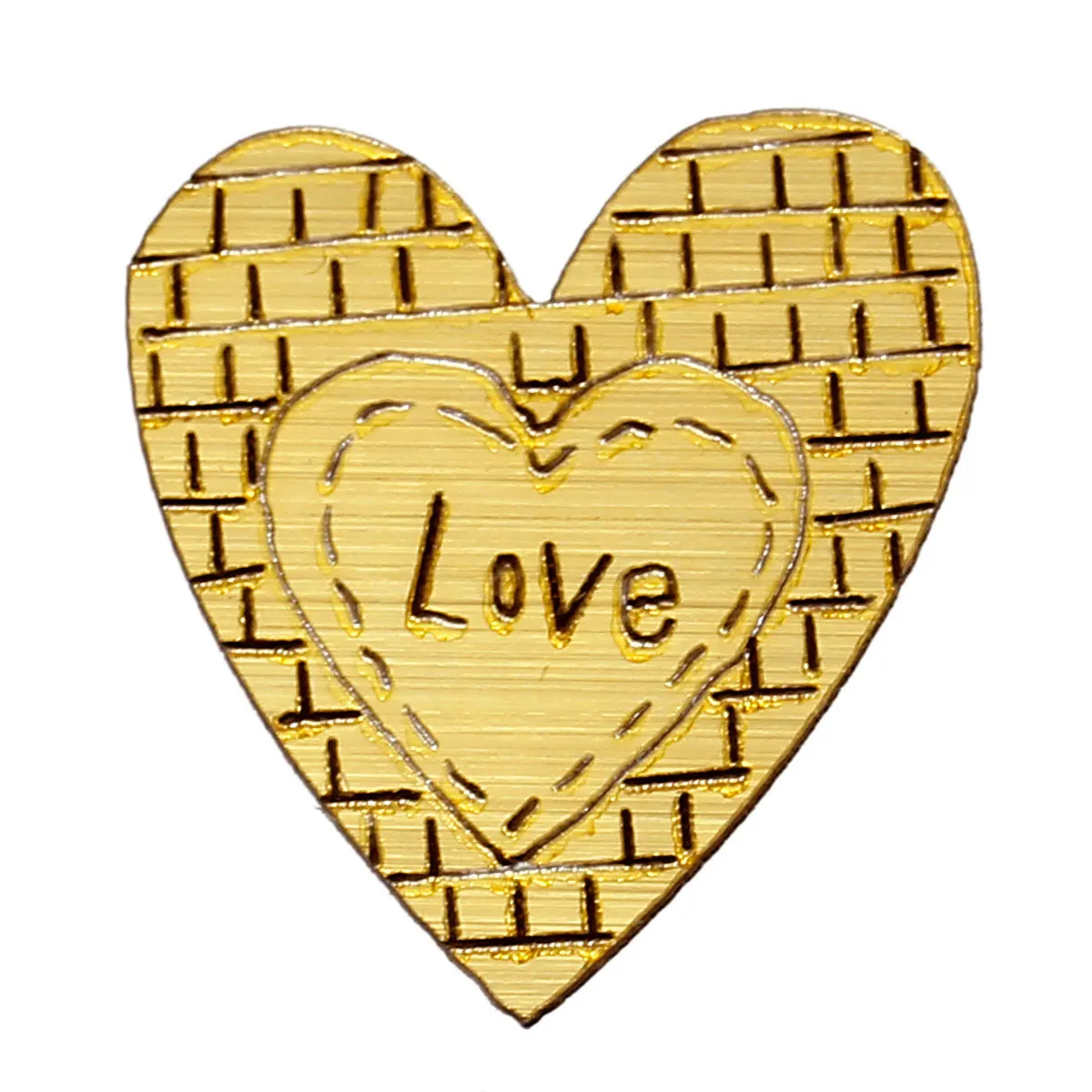 

DoreenBeads Wood Cabochons Scrapbooking Embellishments Findings Heart Golden Message Pattern 31mm(1 2/8")x 29mm(1 1/8"),4 PCs