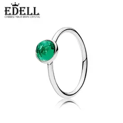 EDELL стерлингового серебра 100% 1:1 гламур 191012NRG может капли кольцо оригинальный Для женщин свадебные Модные украшения 2018