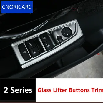 

CNORICARC Chrome ABS Car Window Glass Lifter Switch Buttons panel decoration cover trim for BMW 2 series Active Tourer 218i