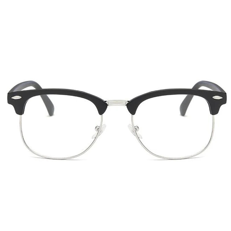 Женские очки без оправы с желтой леопардовой оправой для близорукости, очки для близорукости 0-0,50-1,0-1,5-2,0-2,5-3,0-3,5-4,0-5,0-6,0 - Цвет оправы: matte black mirror
