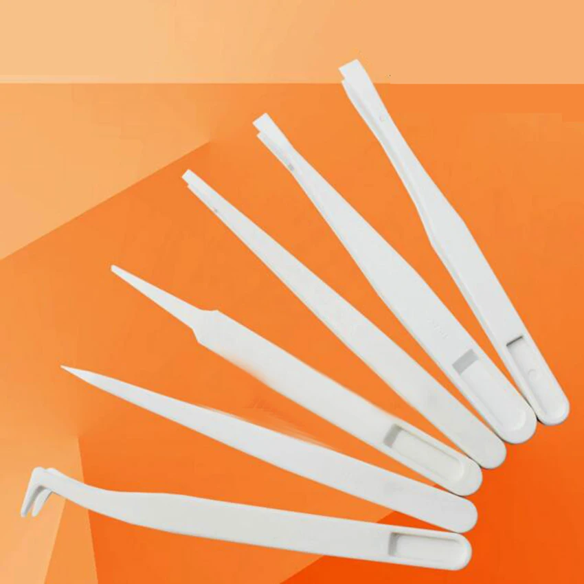 

1PC Multifunction New plastic Portable Straight Bend Anti-static Tweezer Heat Resistant Repair Tool Pointed,flat,elbow head