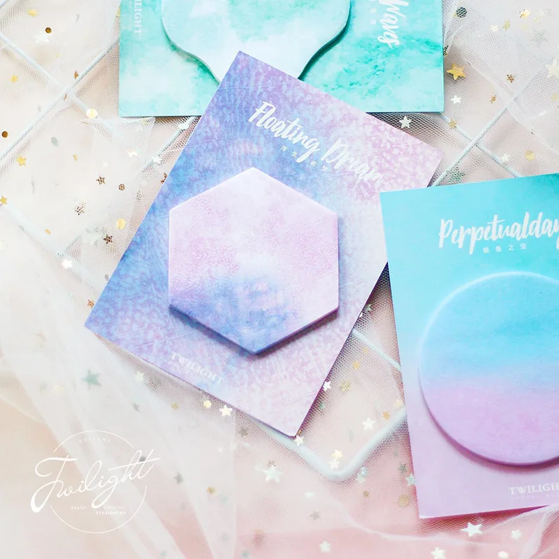 

30 pcs/Lot Watercolor sticky notes Fantasy cloud Floating dream memo pad To do Agenda planner stickers Office supplies A6057