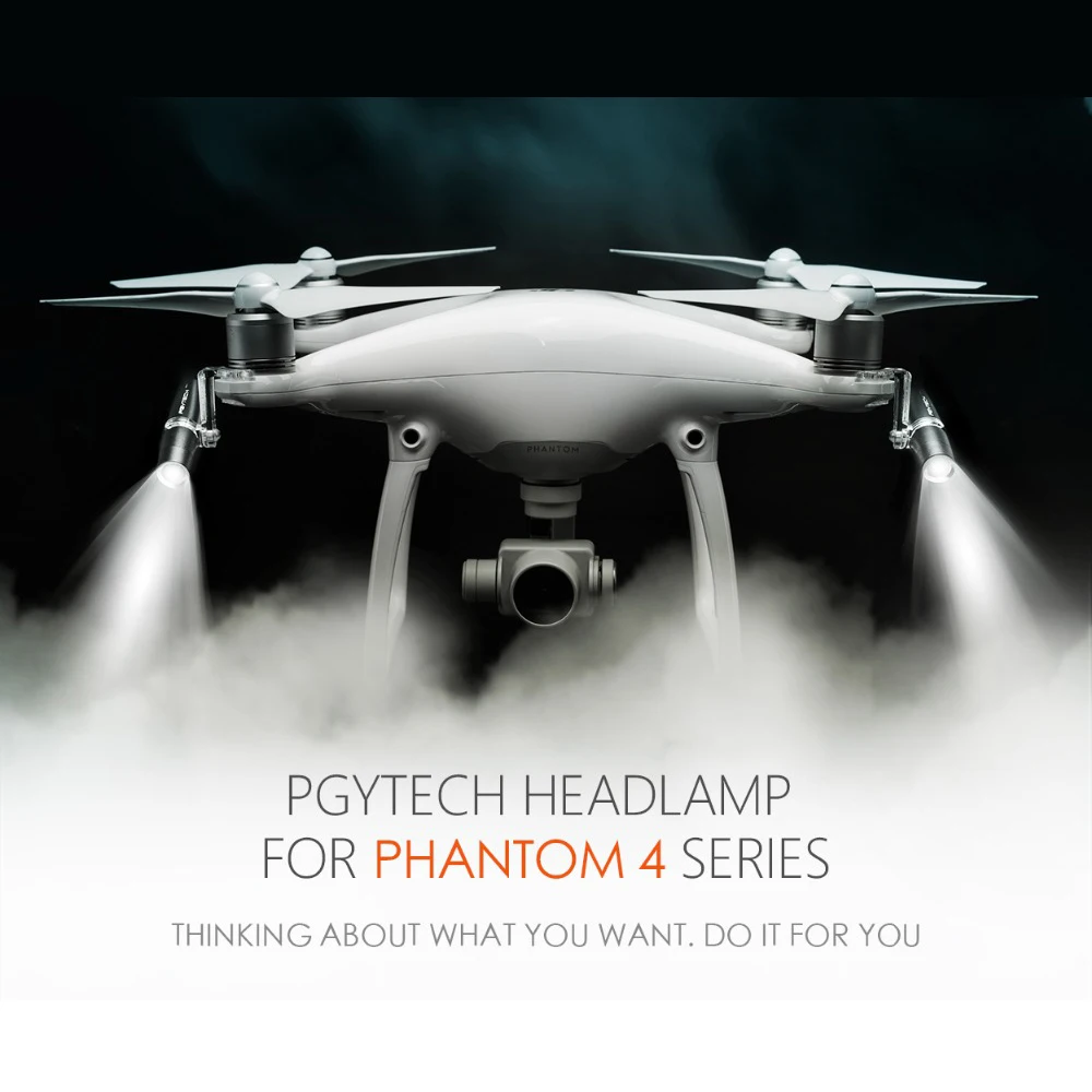 

PGYTECH NEW Headlamp Light for DJI Phantom 4 Pro / 4 series CREE XPE-R3 LED Four Model Switches Lights Adjust Drone Accessories