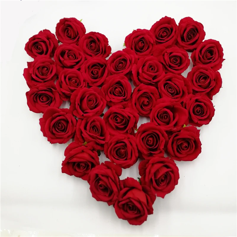 

20 / lot 10cm artificial silk cloth rose handmade party supplies wedding car decoration Artificial flower