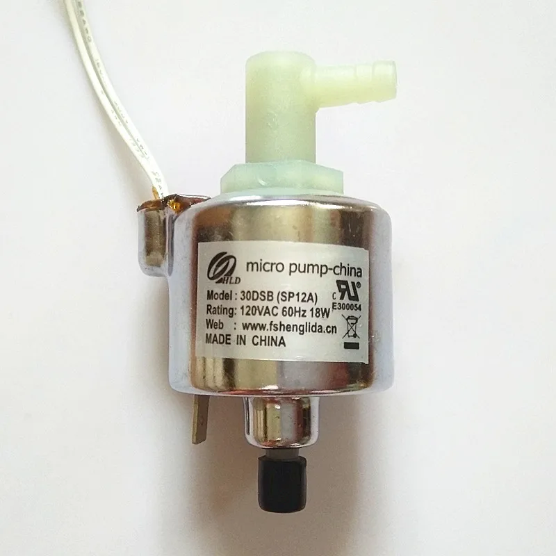 

30DCB (SP12A) steam cleaner electromagnetic pump voltage 120VAC-60Hz / AC220V-50Hz power 16W-18W