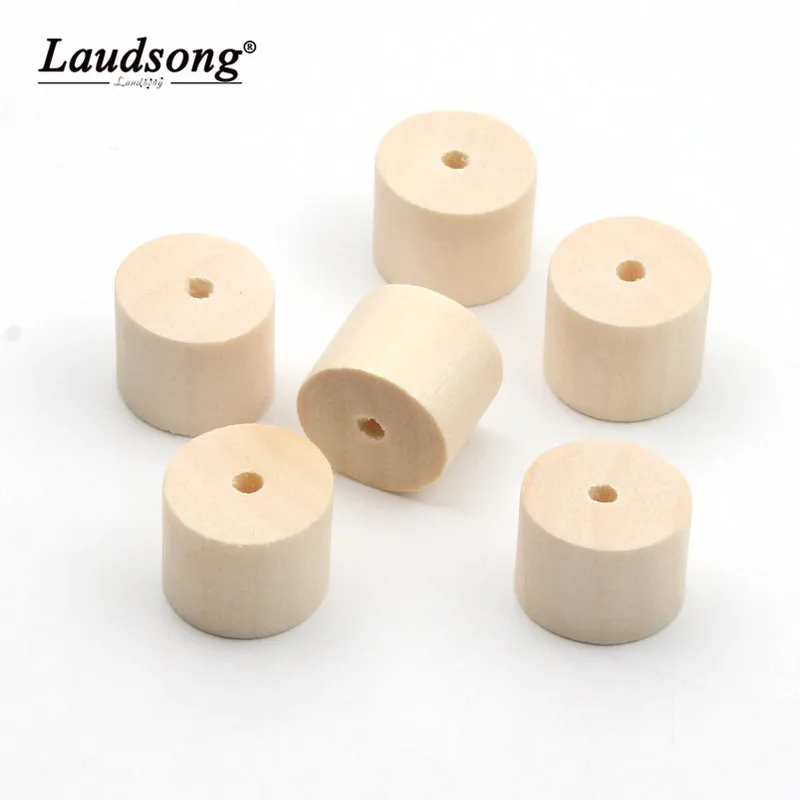 

10PCS 14*17MM Wooden cylindrical wooden Beads Spacer Beading for DIY Baby Toys Pacifier Clip Bracelet Necklace Making