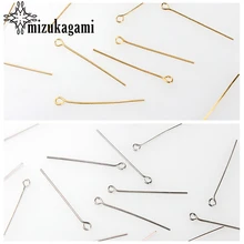 Free Shipping 200pc/lot 35MM Golden Silver Metal  9 Word Needle Beaded Material Eye Hole DIY Jewelry Findings Making Accessories