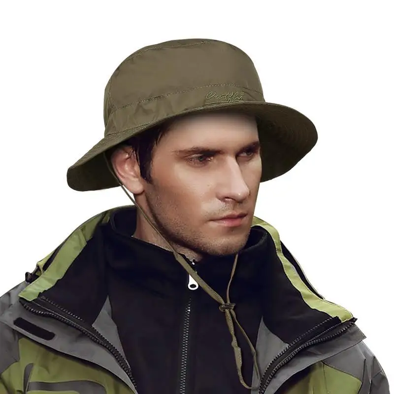 Vbiger Men Women Outdoor Sun Cap Foldable Bucket Fishing Cap Wide Brim