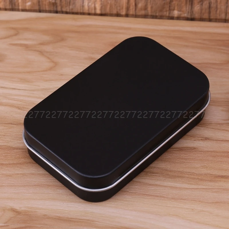 Storage Box Small Jewelry Candy Coin Key Organizer Tin Flip Black Gifts Sealed JUL05
