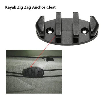 

1pc Kayak Rowing Boat Zig Zag Anchor Cleat 8.89cm Tool for Marine Fishing Canoes Boat Kayak Accessories Black with 4.5cm Hole