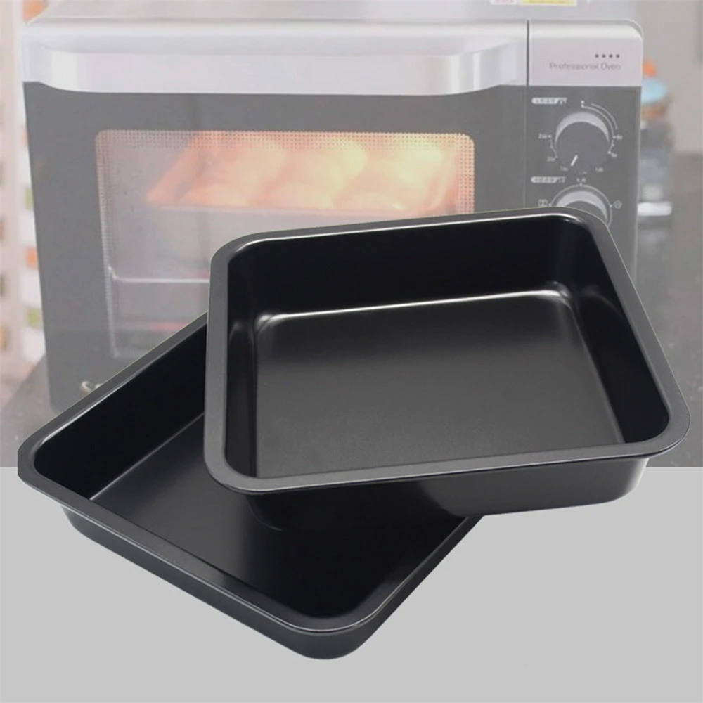 

Mini Square Cake Pan 8 inch Cake Baking Pan Non-Stick Bakeware Pizza BBQ Bake Tray Dish Flat Muffin Make Pan