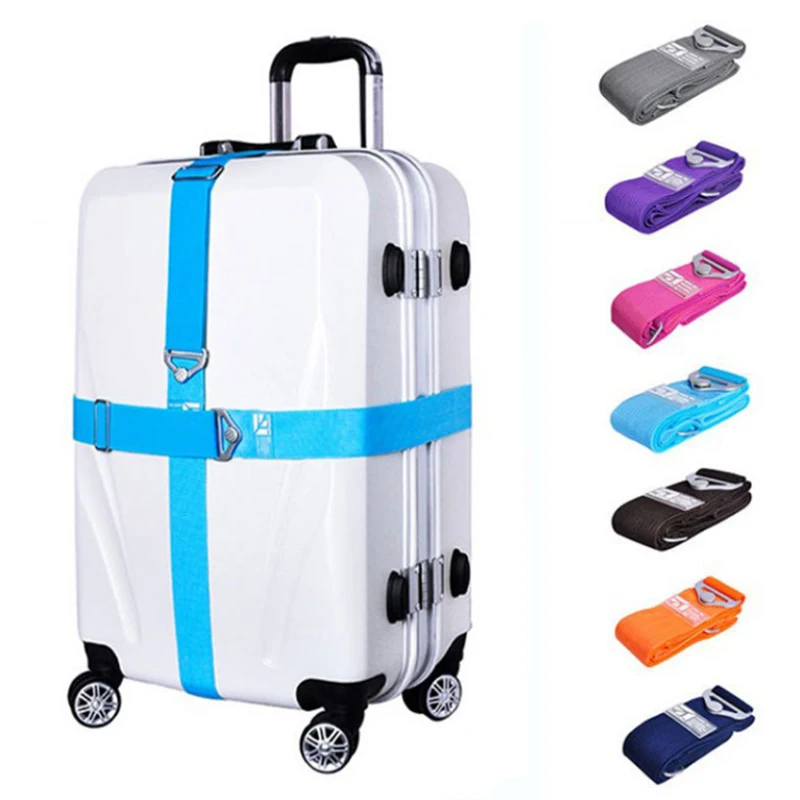 Luggage Strap Cross Belt Adjustable Travel Suitcase Buckle Strap