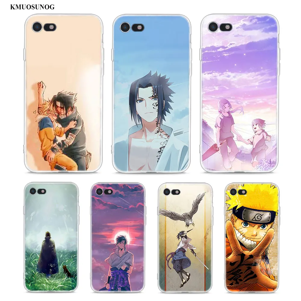 Transparent Soft Silicone Phone Case naruto sasuke uchiha for iPhone XS