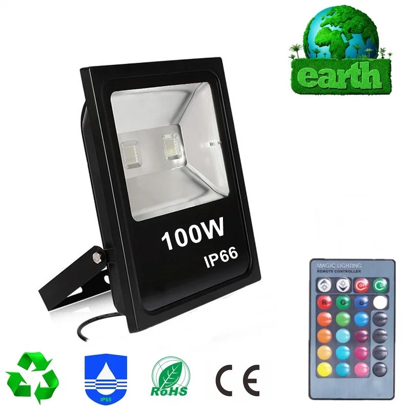 100 Вт RGB Светодиодный прожектор отражатель светодиодный Exterieur наружный