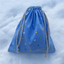 YILE 1 шт. Хлопковая Сумка на шнурке монеты телефон сумочки для подарков для гостей вечеринки многоцелевой мешок звезды синий 8129a