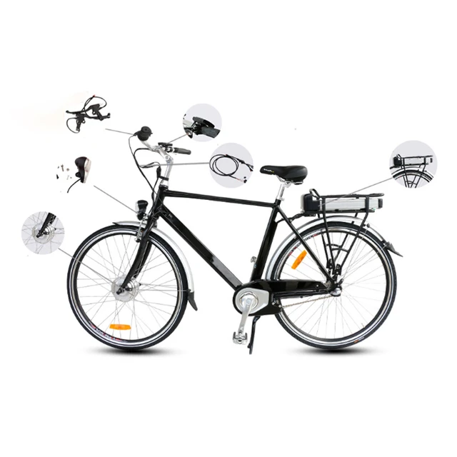 Kit de conversión de bicicleta eléctrica rueda delantera, 500W, 350W, 250W, batería de 36V12AH, LCD, LED, Motor central, rueda eléctrica Kit de conversión de bicicleta eléctrica rueda delantera, 500W, 350W, 250W, batería de 36V12AH, LCD, LED, Motor central, rueda eléctrica