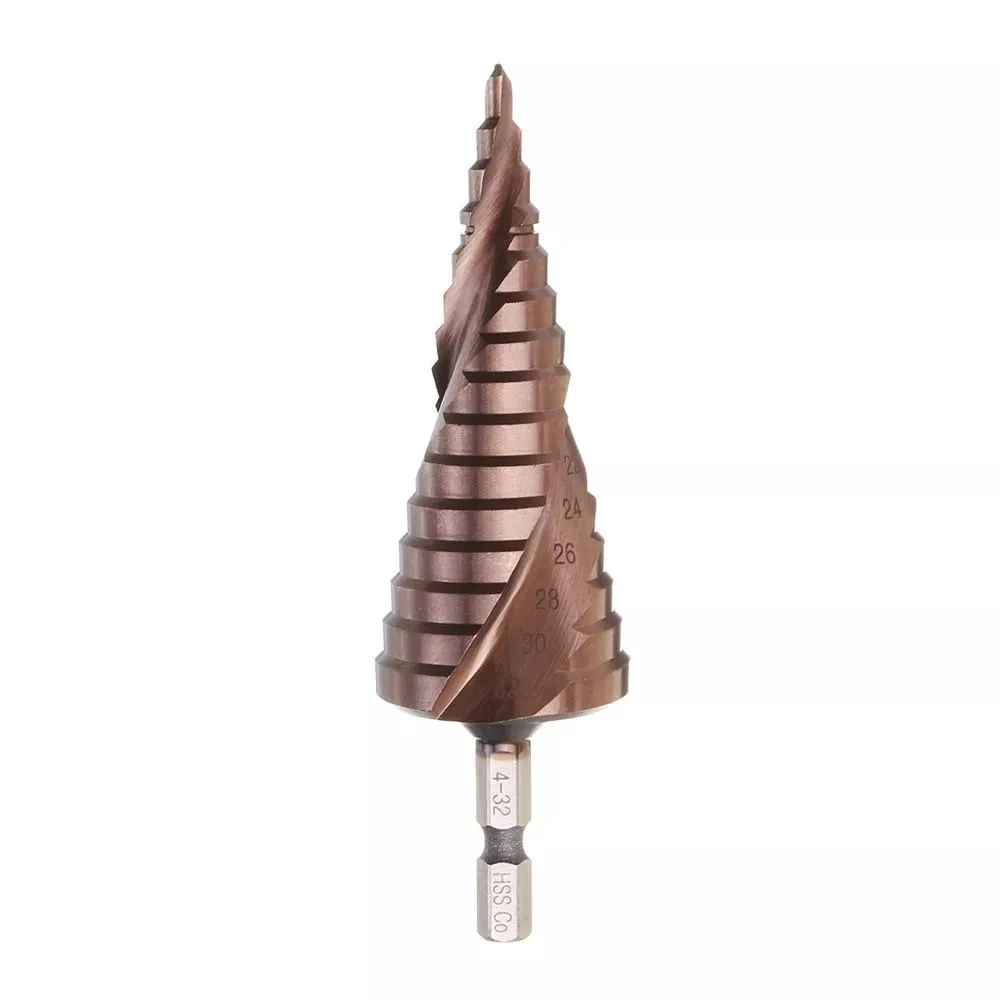 

4-32mm M35 1/4 Inch Pagoda Drill Hexagon screw drill HSS Power Tools Spiral Grooved Metal Steel Step Drill Bit