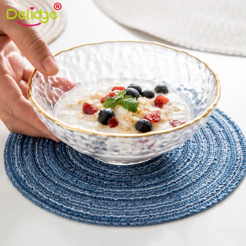 Delidge 2 حجم جولة تصميم الجدول الرامي سادة العزل الصلبة المفارش حصيرة الكتان الجدول الحصير اكسسوارات المطبخ
