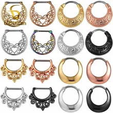 G23titan пирсинг носа кольца 16 г титановый полюс нос кольцо клип красивые перегородки клипсы уха Daith серьги для носа Nariz ювелирные изделия для тела