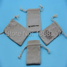 100 шт./лот джута/лен/Лен Шнурок Подарочные пакеты для туалетных принадлежностей/канцелярские принадлежности упаковки, Размеры на заказ, различные цвета