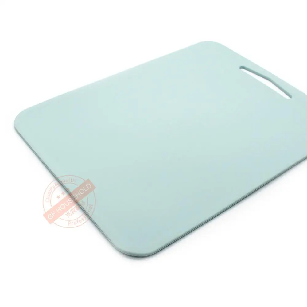 Thick Silicone Cutting Board 11.4'' x 8.5'' BPA Flexible Juice Grooves Easy Grip Handle Non-Porous Dishwasher Safe