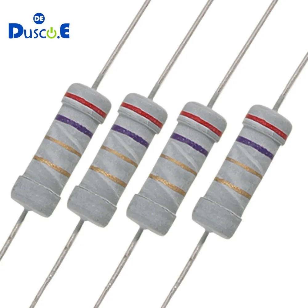 vs-elec x10 Pcs 220 Ohm R/ésistance M/étal traversante /± 1/% 220R 2W