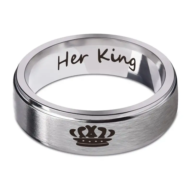 K 5 OBSEDE кольца King queen из нержавеющей стали для влюбленных пар, кольца для мужчин и женщин, Романтические Свадебные обручальные модные ювелирные изделия - Цвет основного камня: K 5