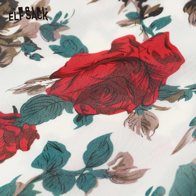 Женская расклешенная шифоновая рубашка ELF SACK Многоцветная летняя блузка с