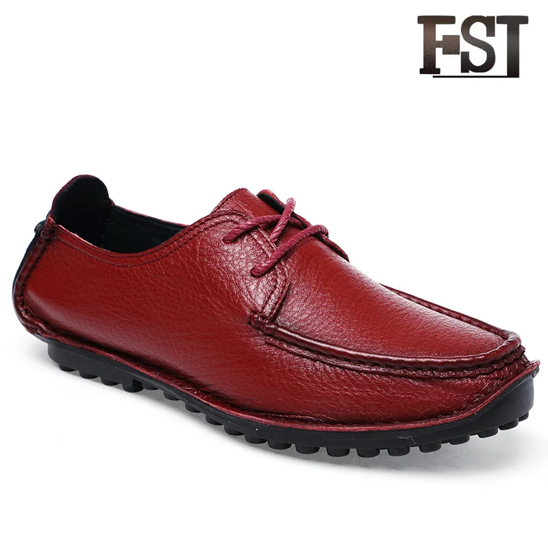 

FSJ Genuine Leather Spring/Autumn Summer 2019 Dress Neutral Basic Men Casual shoes Size 44