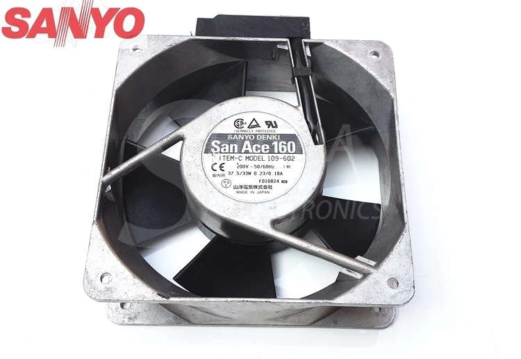 Servidor de Refrigeração para Sanyo 109-602 Milímetros 37.5 – 33 w 200 v Inversor Axial Fãs 16050 160 16 cm
