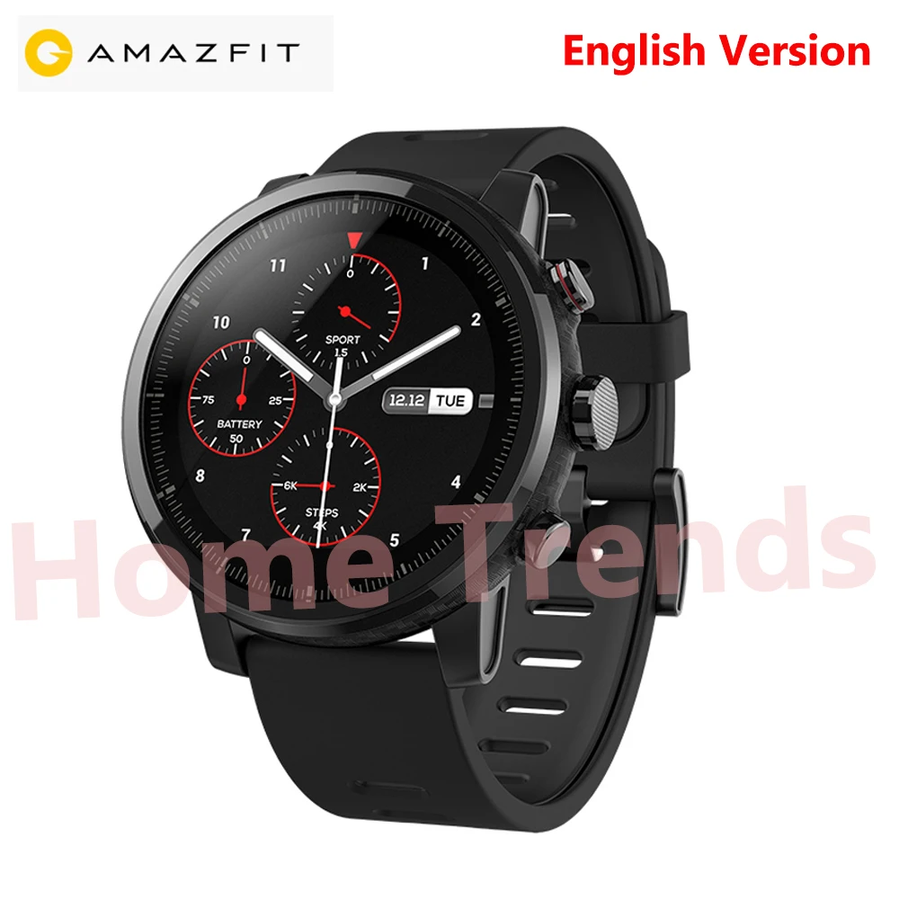 

Huami Amazfit 2 SmartWatch 2 English Version GPS PPG Heart Rate 5ATM Waterproof Sports Smart watch Bluetooth