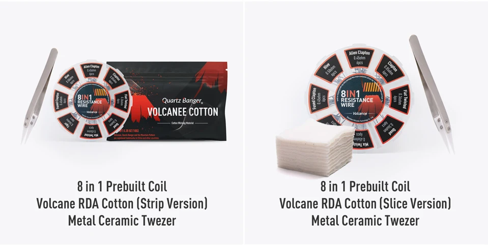 prebuilt coil ceramic tweezer rda cotton-6