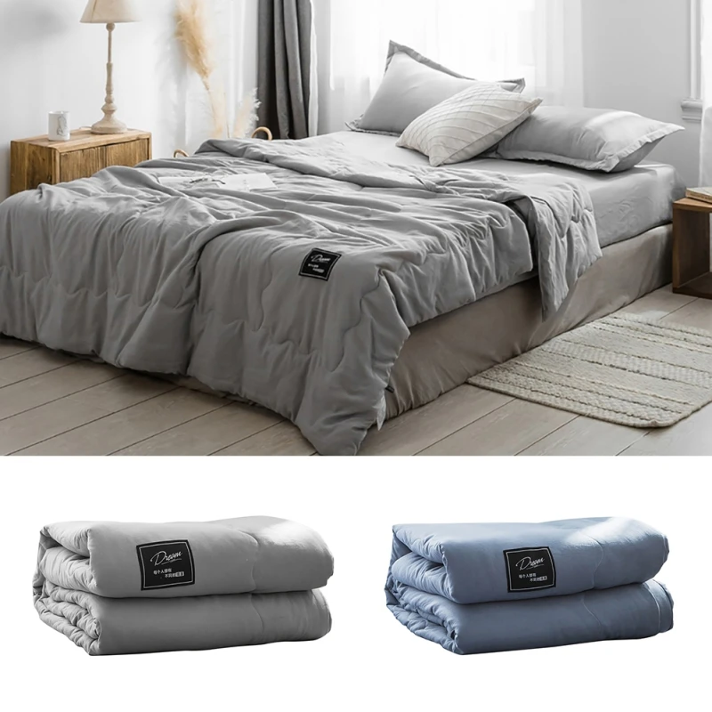 Nordic Color Summer Quilt Washed Cotton Lightweight Thin Blanket