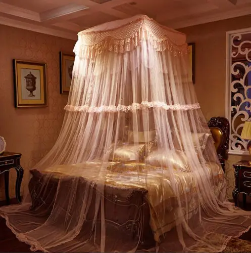 

Light Pink Luxury Decorative Dome Bedding Netting Canopy All Sizes