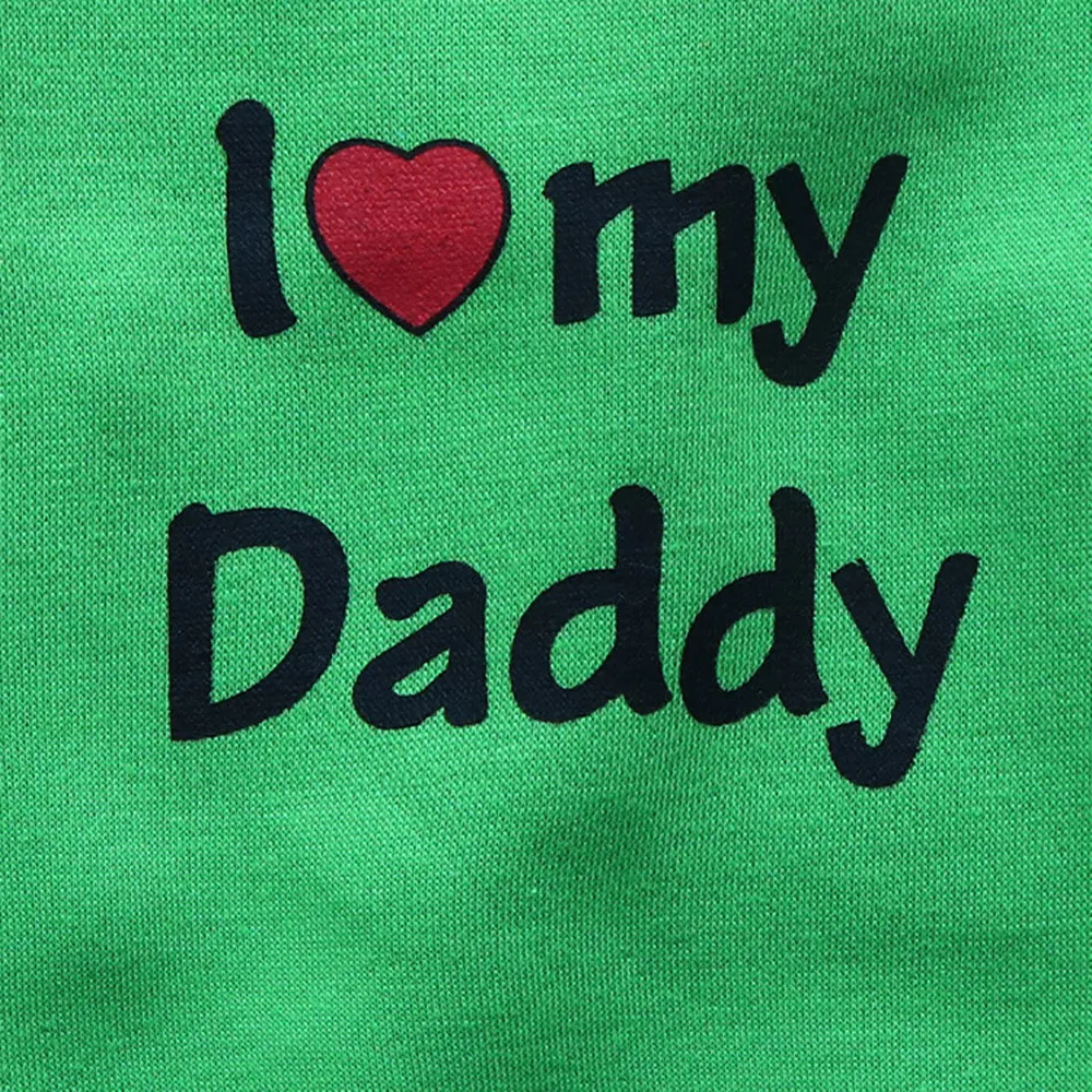 Летние хлопковые Малый Собака одежда мода I Love My Daddy костюм жилет Puppy Cat Одежда Маленький Средний Большой Товары для собак