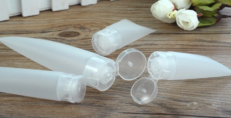 

Free Shipping 50pcs/lot 5ml 10ml 15ml 30ml 50ml 100ml Cosmetic Empty White Clear Soft Tube Frosted Bottle