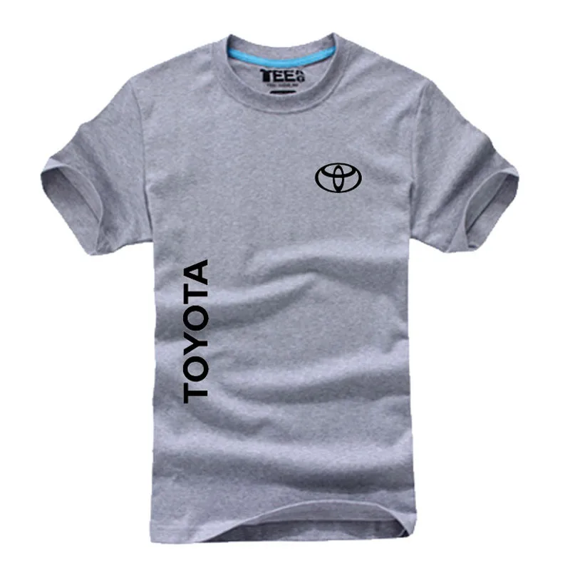 Новые летние футболки с логотипом Toyota Мужская модная футболка из 100% хлопка