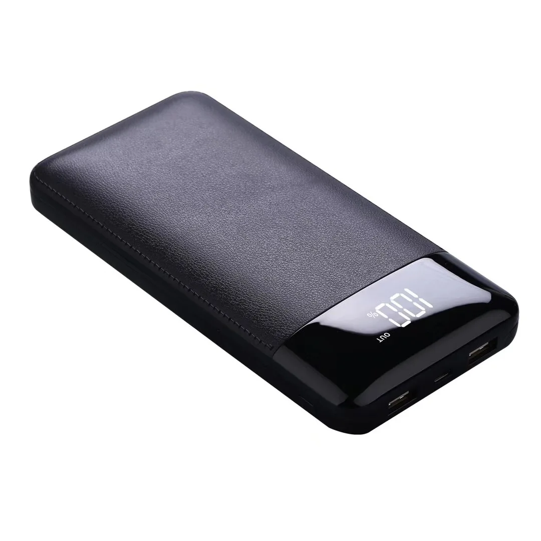 18650 Мобильный дисплей питания 30000 мАч Зарядка сокровище lcd мобильный источник питания внешний аккумулятор для Xiaomi Redmi для VIVO - Цвет: black
