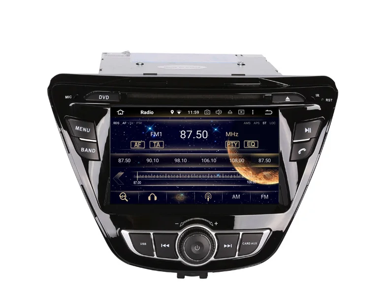Excellent 7inch double din android 9.0 car dvd player for hyundai ELANTRA AVANTE 2014 2015 car audio player GPS navigation wifi 4g 1