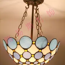 30 см Анти Тиффани синий минималистичный люстра корейский кабинет спальня балкон декоративные светильники Средиземноморский подвесной светильник