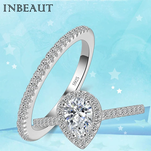 INBEAUT New Fashion Wedding Rings 925 Silver Princess Perfect Cut Sparkling Hear INBEAUT New Fashion Wedding Rings 925 Silver Princess Perfect Cut Sparkling Hear