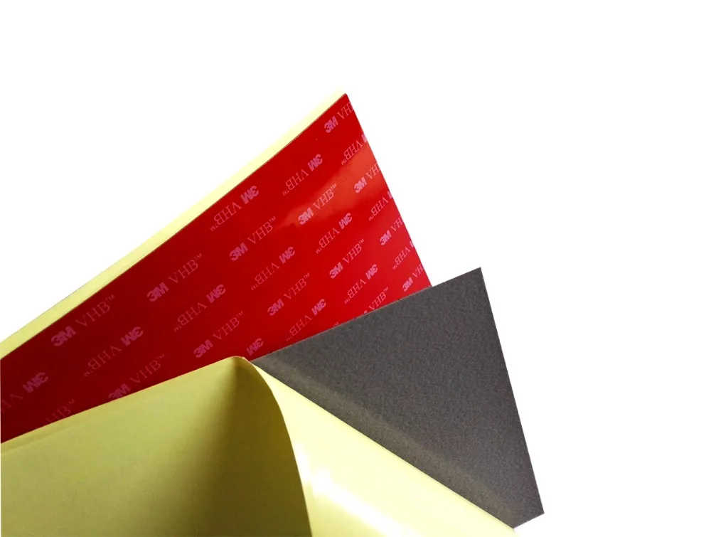 회색 아크릴 폼 양면 접착 스티커, 매우 강한 3M VHB 5608A, 100mm x 250mm, 10cm x 25cm, 1 장