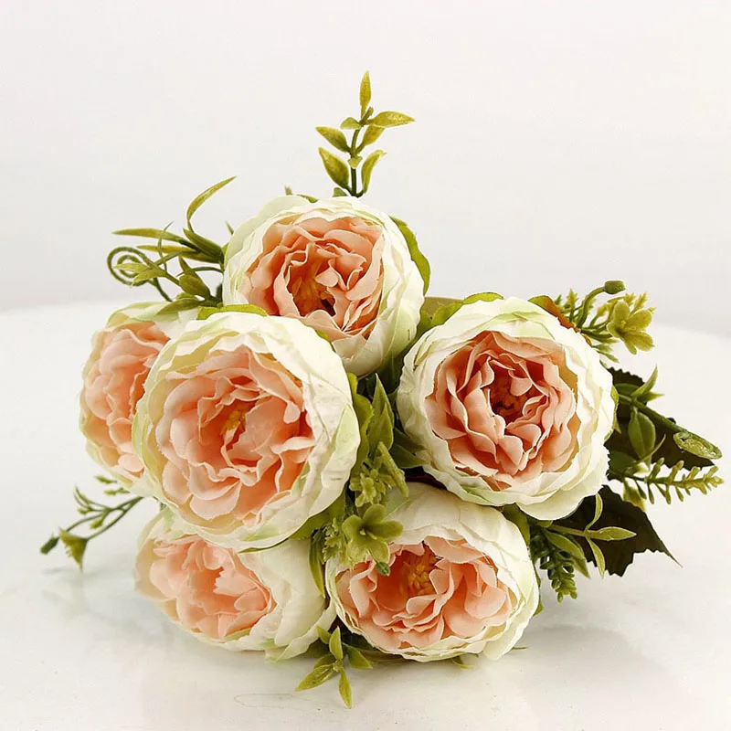 artificial flower silk peonies home decor  (15)