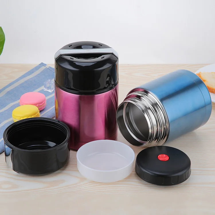 Koop 800 ml 1000 ml Grote capaciteit ge iuml;soleerde beker Thermosflessen Thermosflessen Thermocup lunch thermos voor voedsel met containers thermo pot