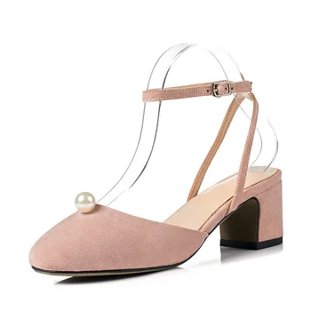 

19 years spring and summer new product with thick with the size code 33-43 square head buckle with Baotou sandals women