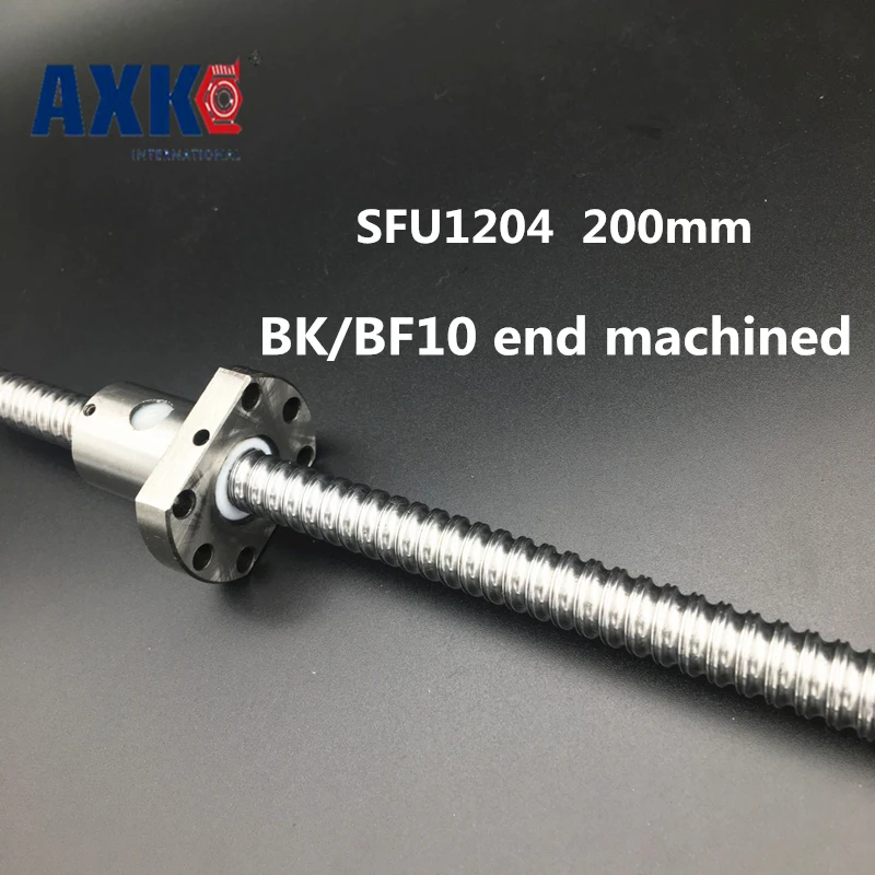 

2018 Rushed New Linear Rail Axk Cnc Router Parts Sfu1204 200mm Ballscrew With Single Ballnut For Cnc Parts Bk/bf10 Machined