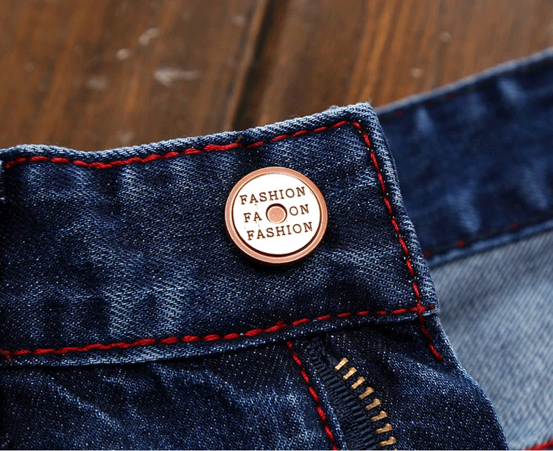 Новая мода рваные мужские байкерские джинсы потертые джинсовые брюки мужские рваные художественные нашивки Стрейчевые джинсы тонкие брюки размер 28-42
