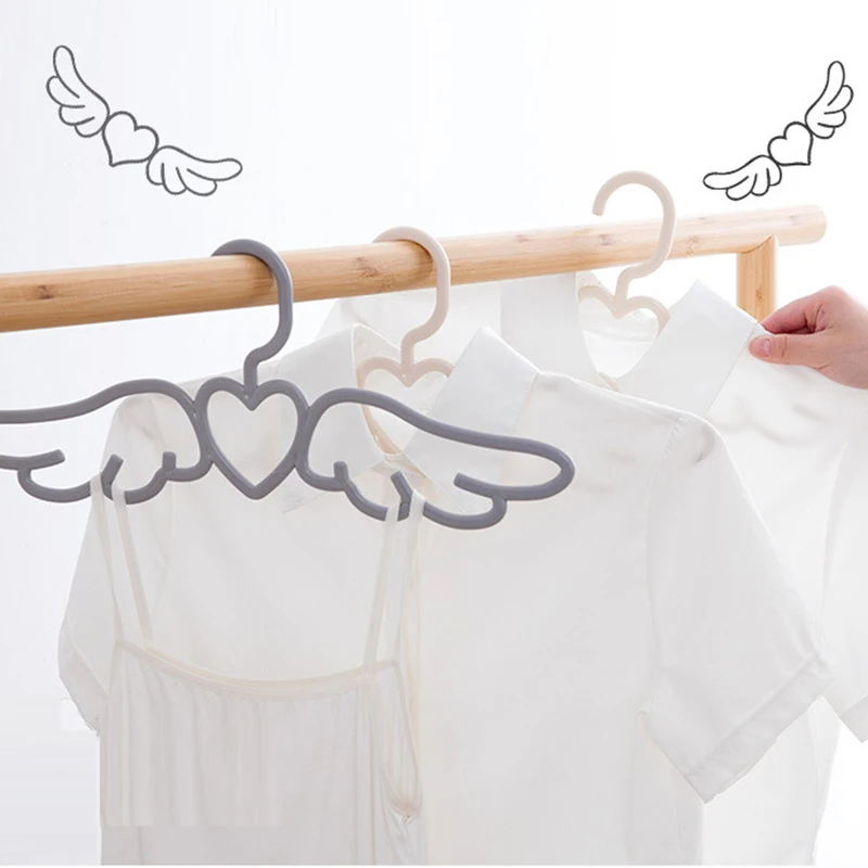 

1 Pcs Creative Non-slip Angel Wing Shape Plastic Hanger Clothes Props Household Clothes Hangers Adult Drying Racks