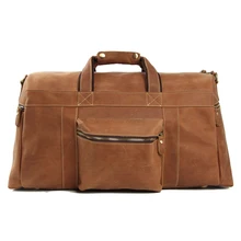 ROCKCOW Super Large Leater Overnight Bag Duffle Bag Laptop Weekend Bag Men’s Travel Bag 1098